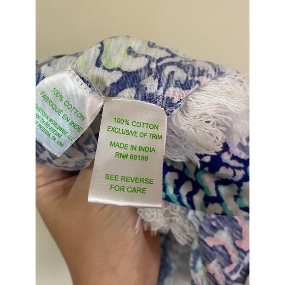 Lilly Pulitzer Blue Grotto Gigi Lightweight Kimono Top Sweater Cardigan Small - Picture 5 of 6